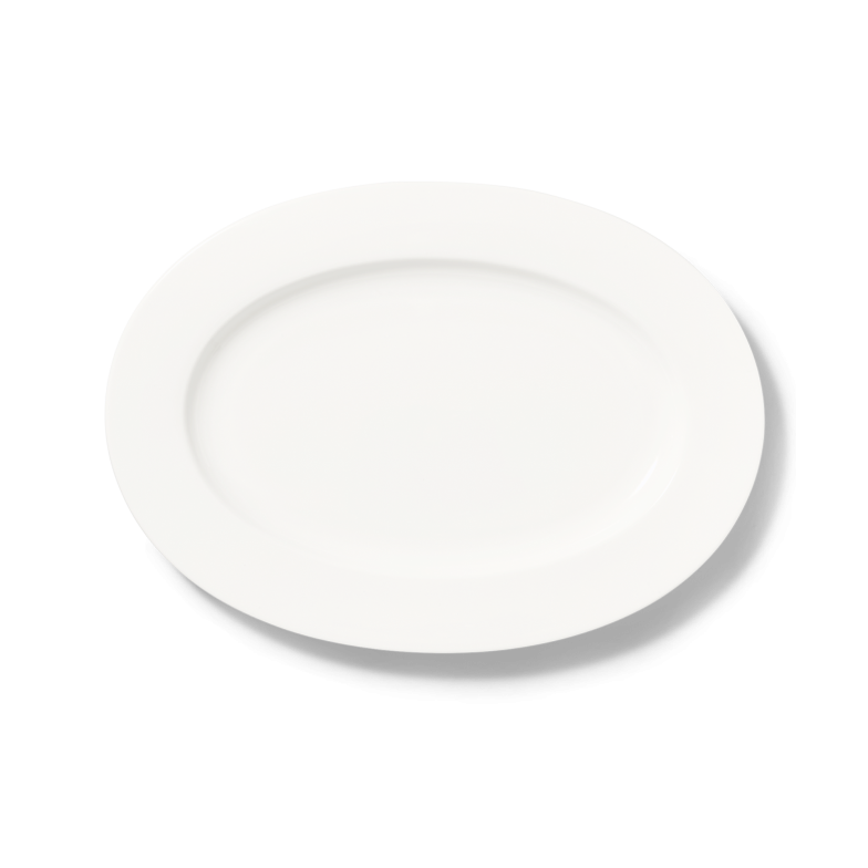 Ovale Platte Weiß (34cm) 