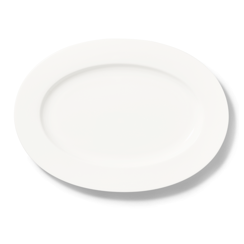 Ovale Platte Weiß (39cm) 