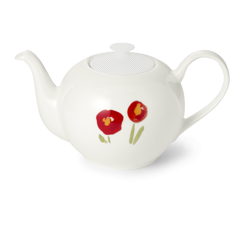 Teapot without lid 1,30 l red poppy 