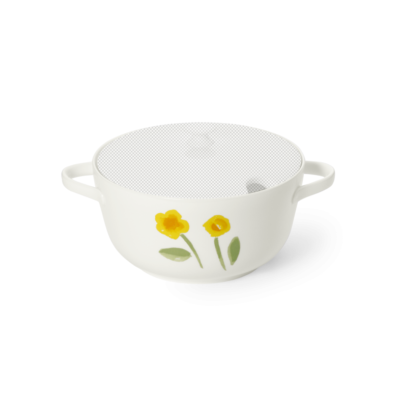 Base of vegetable dish 2 l yellow 