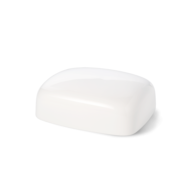 Flat of butter dish small white 