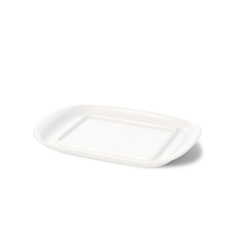 Base of butter dish small white 
