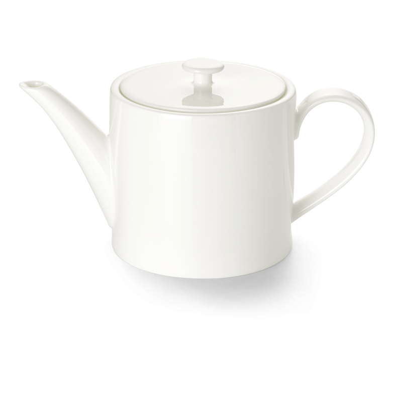 Teekanne ohne Deckel 1,30 l zyl. Weiß 