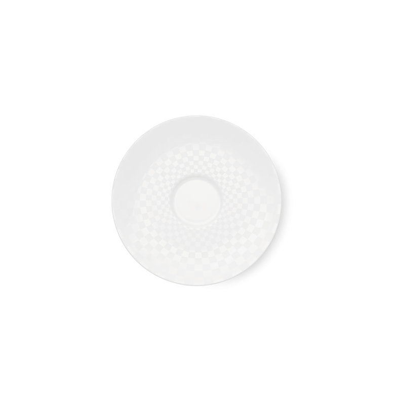 Coffee saucer (Squares) White (16cm) 