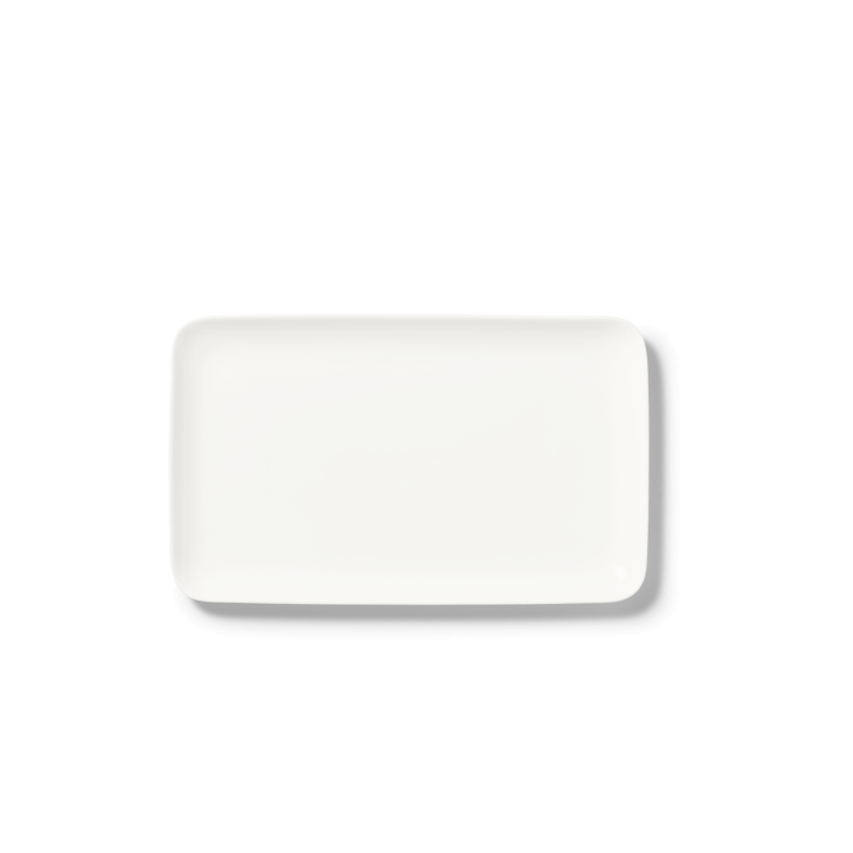 Rechteckige Platte Weiß (25cm) 