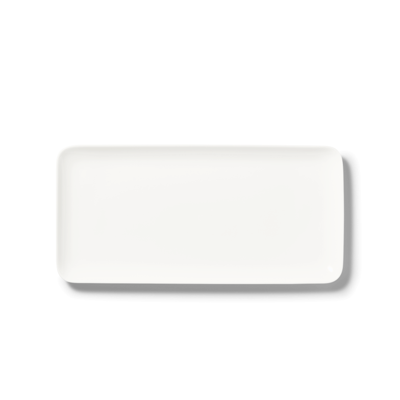 Rechteckige Platte Weiß (32cm) 