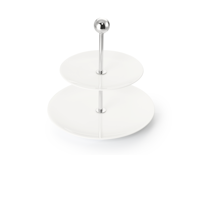 Cake stand with plate White 