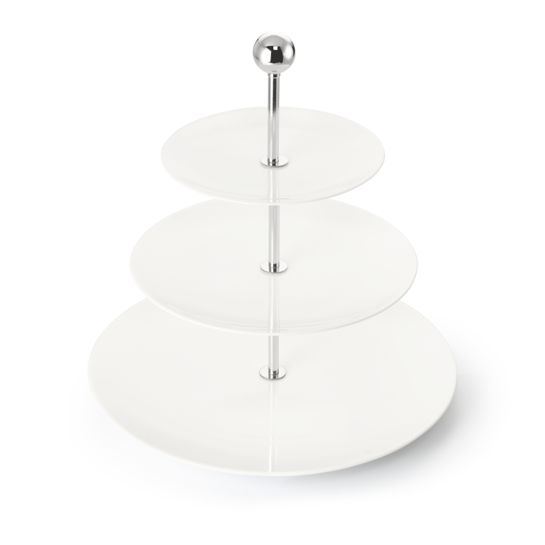 Cake stand with plate White 