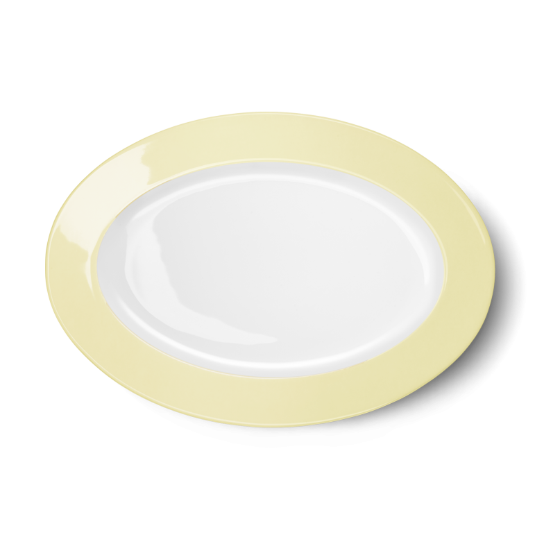 Oval Platter Vanilla (33cm) 