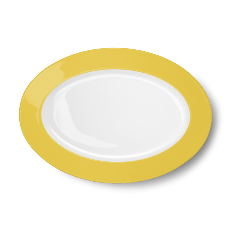 Oval Platter Yellow (33cm) 