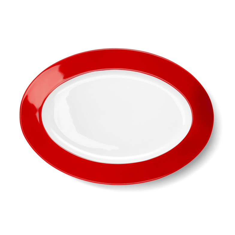 Oval Platter Bright Red (33cm) 