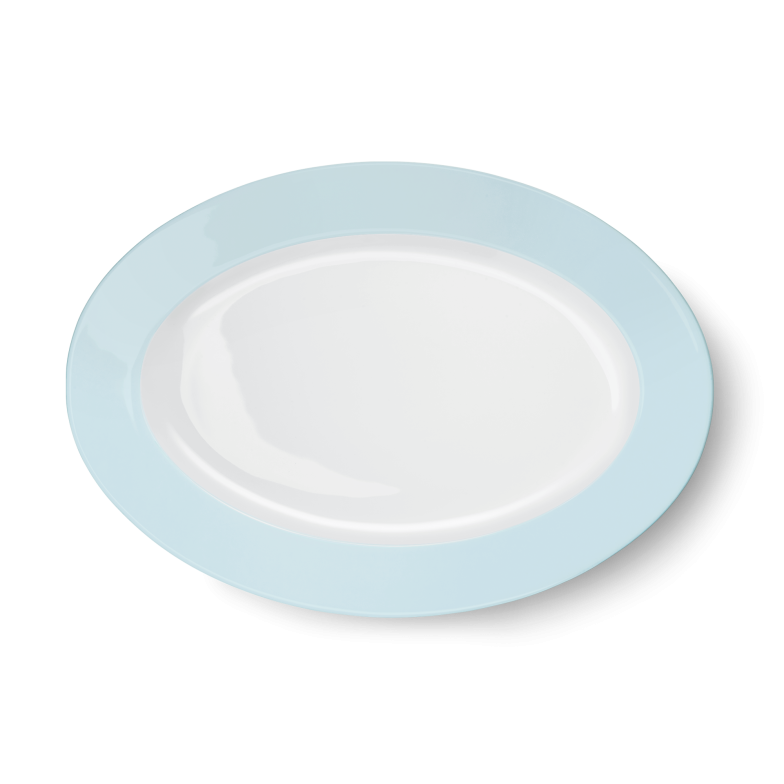 Ovale Platte Eisblau (33cm) 