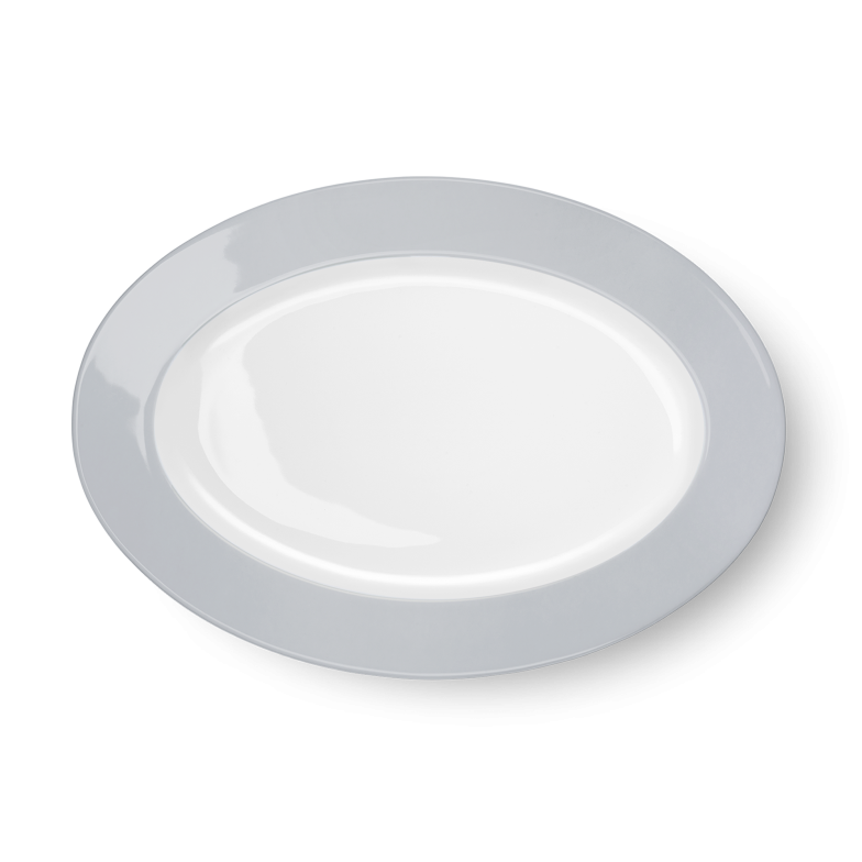 Oval Platter Light Grey (33cm) 