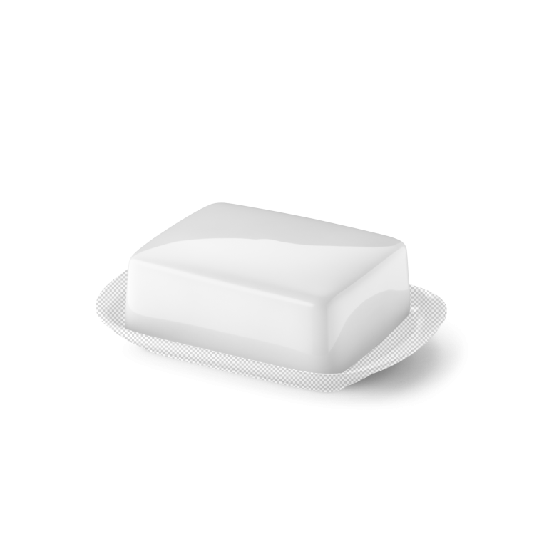 Upper part of butter dish White 