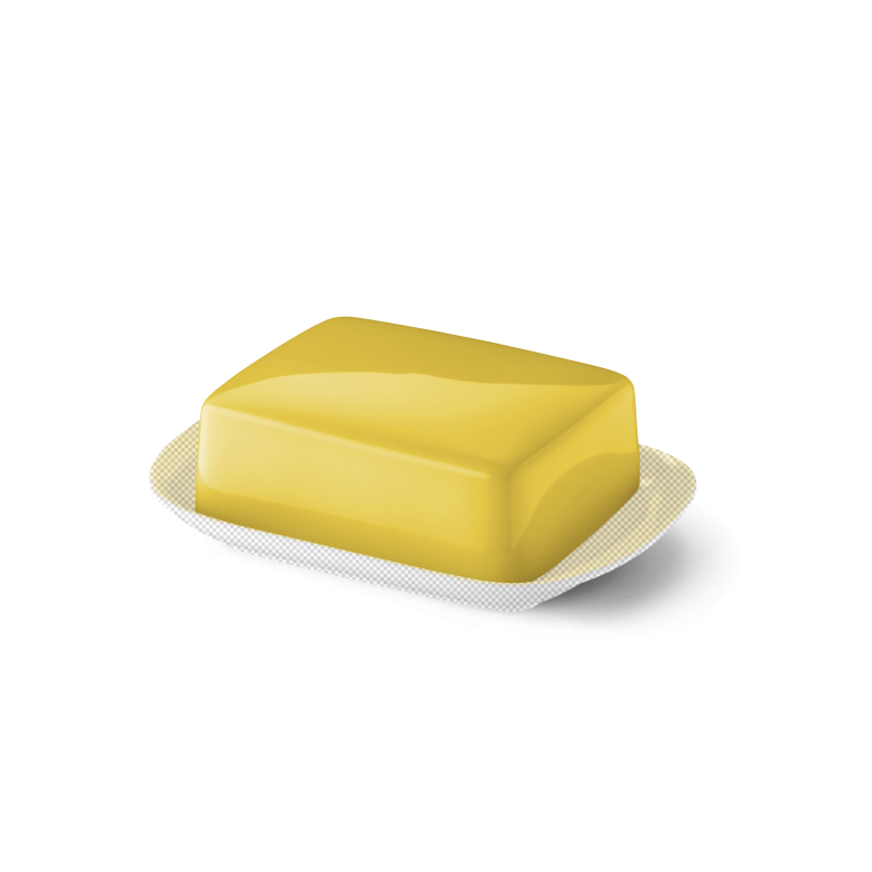 Upper part of butter dish Yellow 