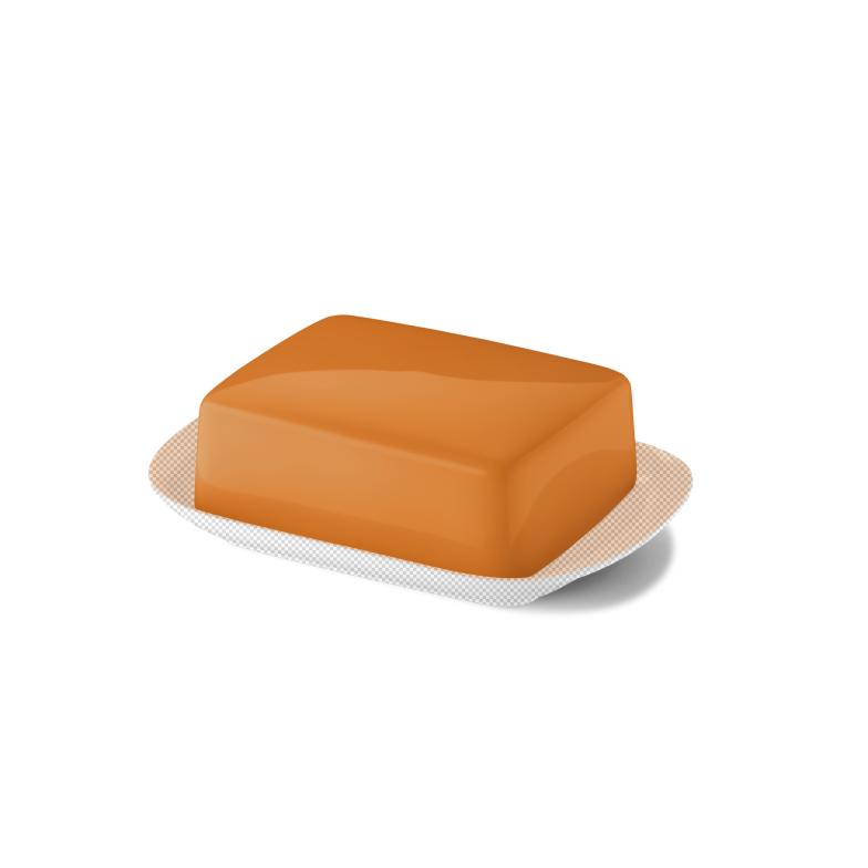 Upper part of butter dish Orange 