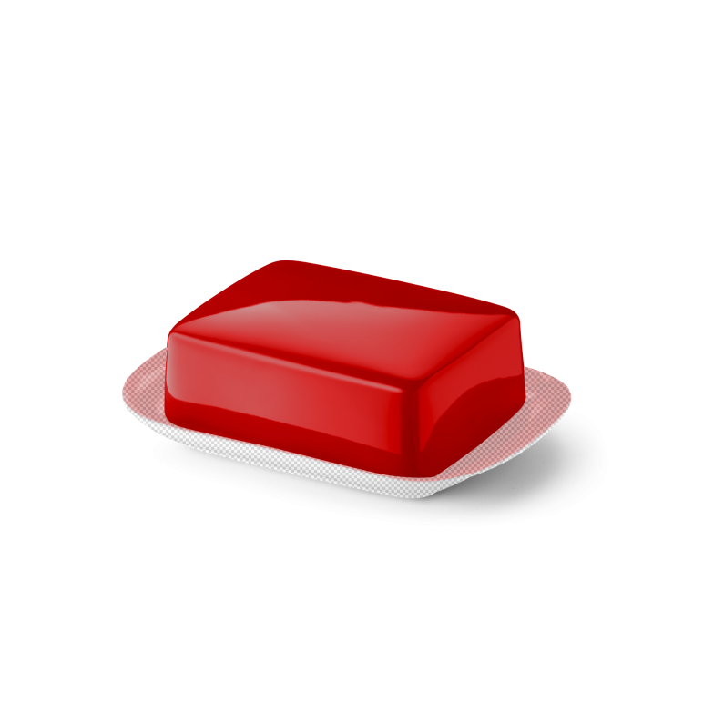 Upper part of butter dish Bright Red 