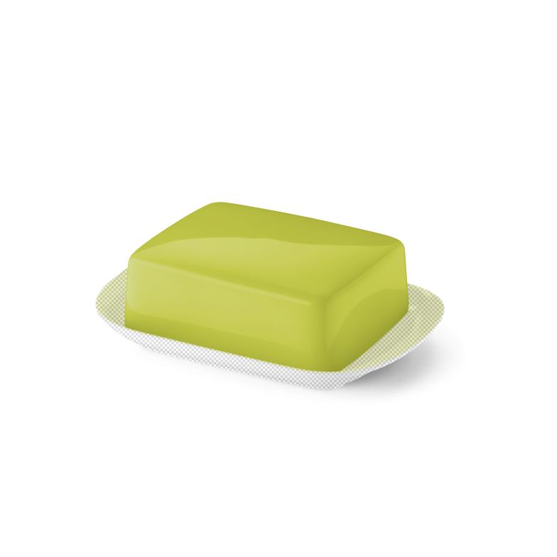 Upper part of butter dish Lime 