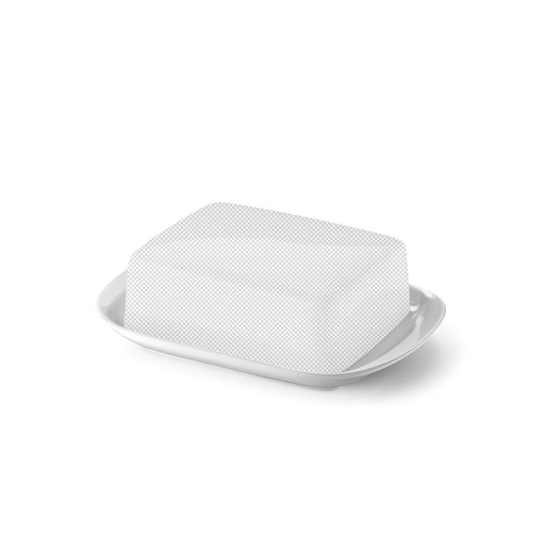 Base of butter dish White 
