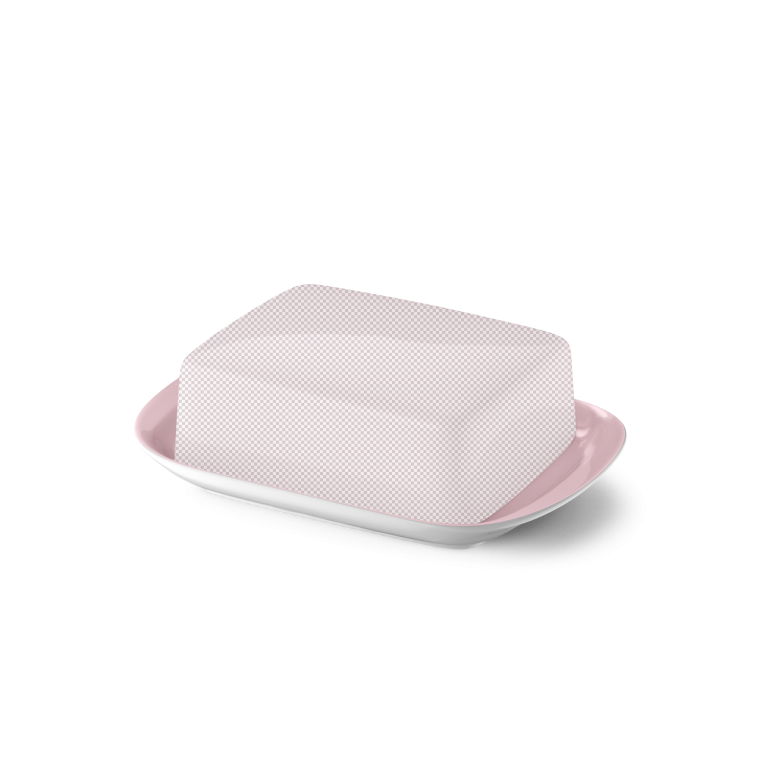 Base of butter dish Pale Pink 