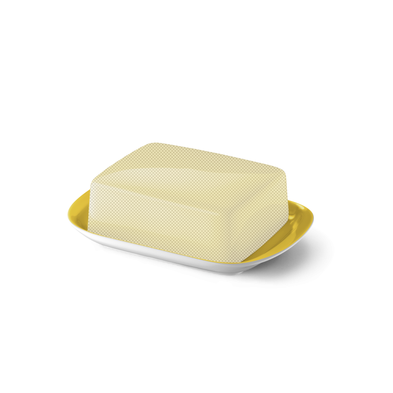 Base of butter dish Yellow 