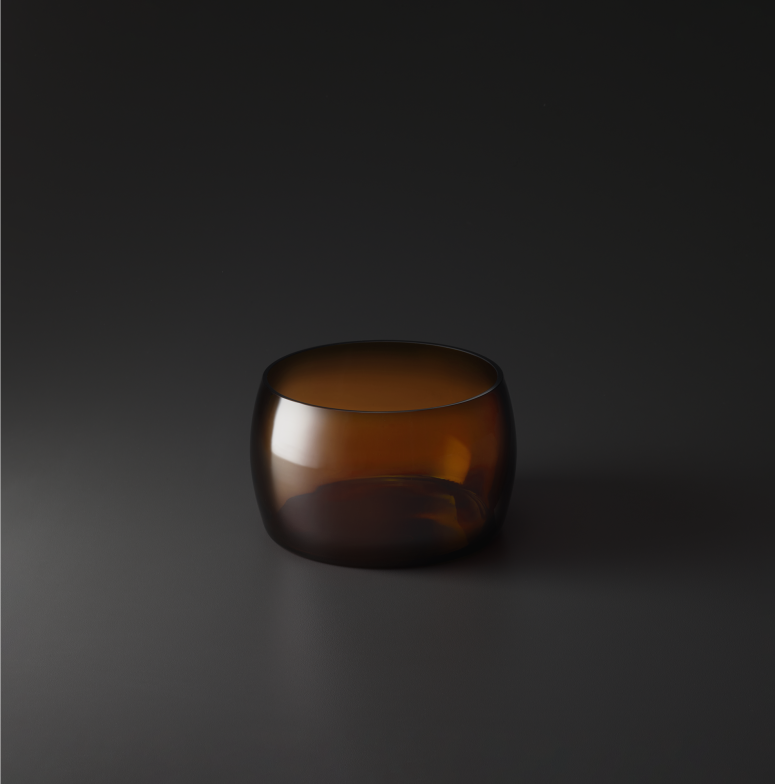 Glass Four amber 13,5 x 8 cm 