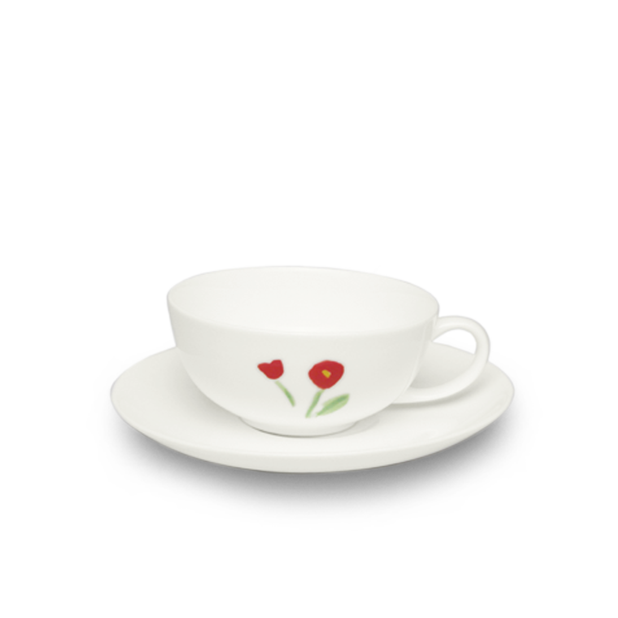 Impression red teacup