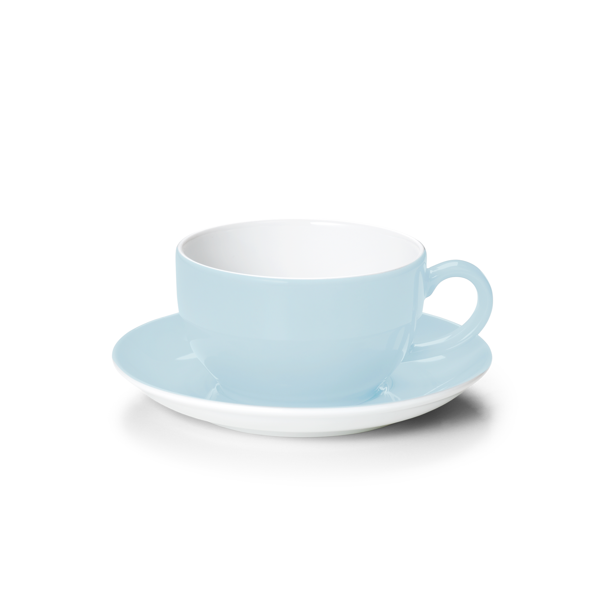 Set Cappuccino Tasse Solid Color Eisblau