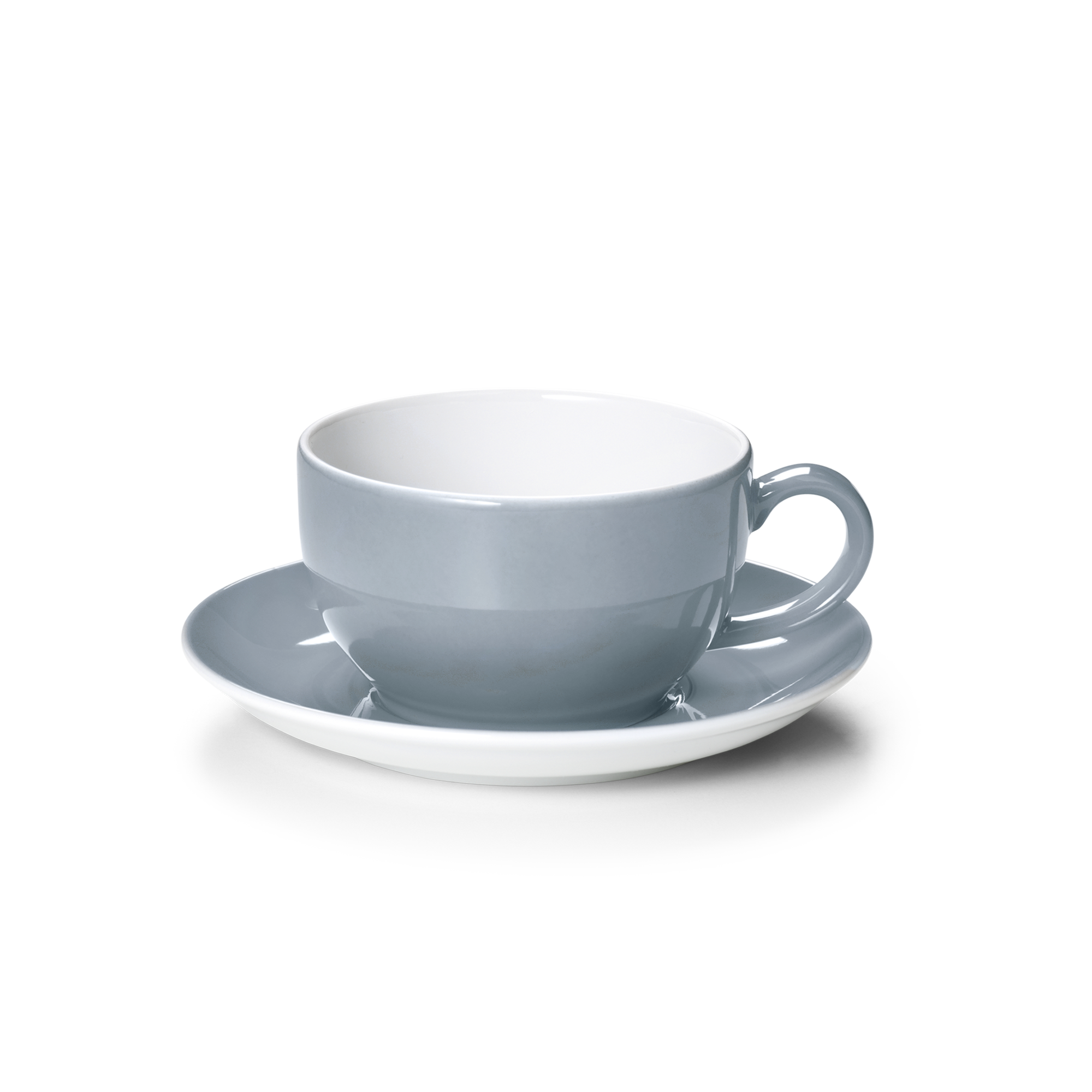 Set Cappuccino Tasse Solid Color Grau